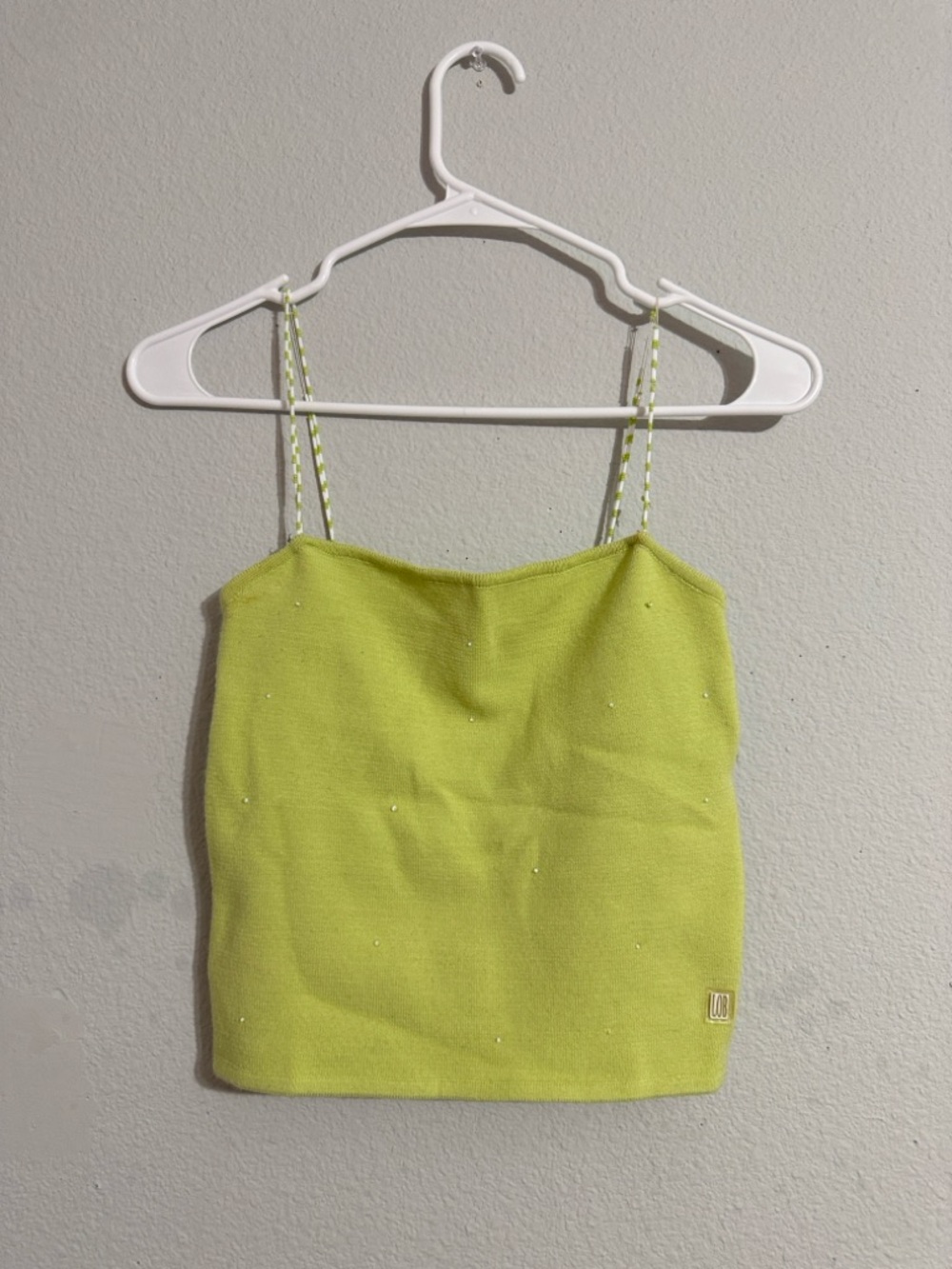 Lulu Lemon Lime Knit Spaghetti Strap Tank